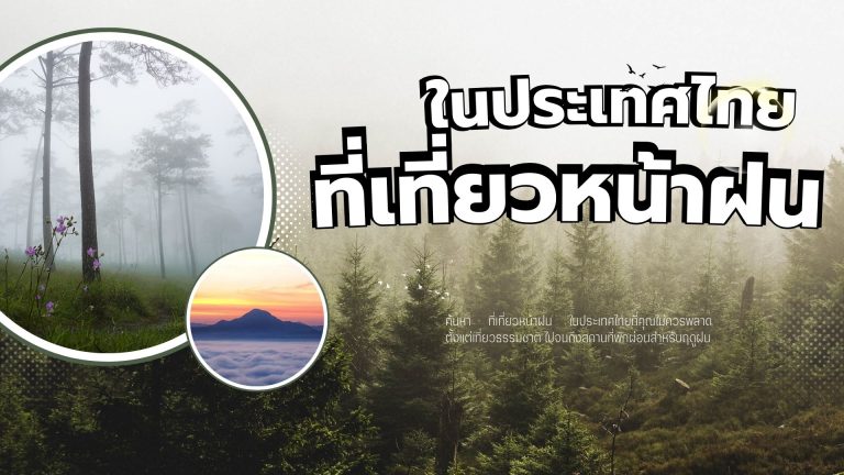 ค้นหา ที่เที่ยวหน้าฝน ในประเทศไทยที่คุณไม่ควรพลาด ตั้งแต่เที่ยวธรรมชาติ ไปจนถึงสถานที่พักผ่อนสำหรับฤดูฝน